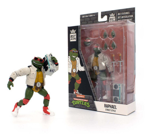 Figura Articulada Rafael Versión Street Gang-tmnt-bst Axn