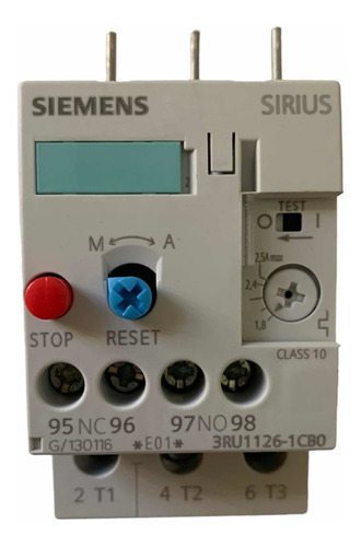 Rele Térmico De Sobrecarga 1,8 A 2,5 Amp 3ru1126 Siemens