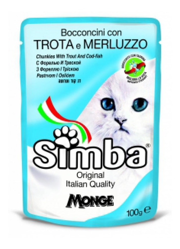 Alimento Para Gato -pouche Simba Con Trucha Y Pescado 100 Gr