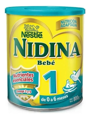 Nidina (1) Fórmula Infantil Leche En Polvo Tarro X 800grs