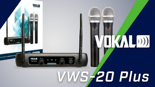 Microfone Sem Fio Duplo Vokal Vws-20