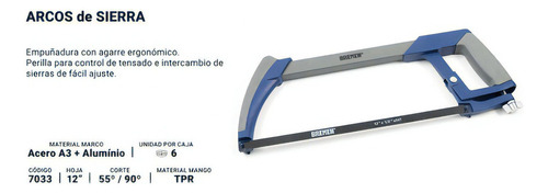 Arco Sierra Manual Bremen Ergonomico 300mm Con Hoja Cod. 7033 Dgm