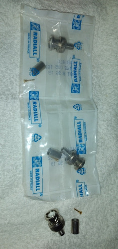 Imagen 2 de 7 de Conector Bnc (macho) Crimpeable Para Coaxial Rg-142