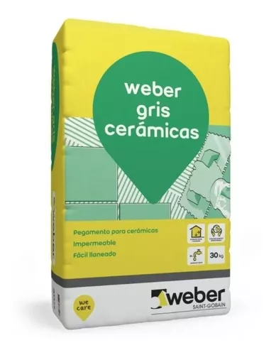 Bolsa De Pegamento Para Ceramica Weber Gris X 30 Kg Lanus
