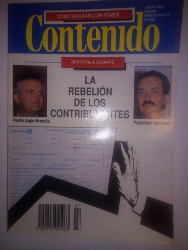 Revista Contenido Julio De 1992  Andy Warhol Y Más