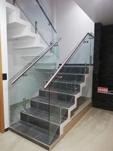 Barandal Vidrio / Escalera C/pasamanos Mod.poste Monterrey