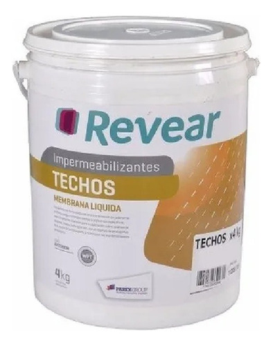 Revear Techos Pared Membrana Liquida Impermeabilizante 20kg Blanco Satinado