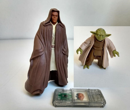 Figuras Star Wars Mace Windu Episodio 1, Yoda Saga Legends (Usado)