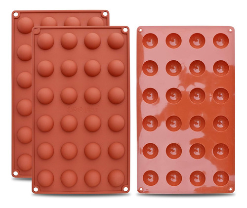 Homedge Mini Molde De Silicona Semi-esfera De 24 Cavidades