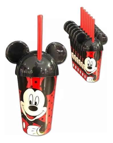 Vasos Tipo Pitillos Mickey Mouse 10 Ml Ideales Para Sorpresa