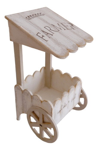 Imagen 2 de 3 de Carrito Artesanal Porta Macetas Caramelera Boho Chic