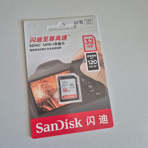 Cartão Sandisk 32gb 120mb/s Original Sd