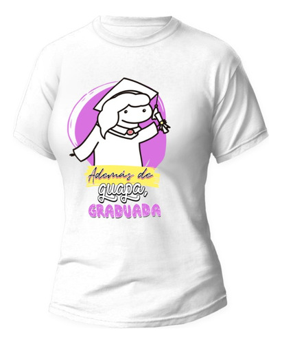 Playera Blanca Graduación Flork Mod 2