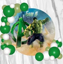 Comprar Fondo Banner Candy Bar Circular Superhéroe Hulk 70x70cm
