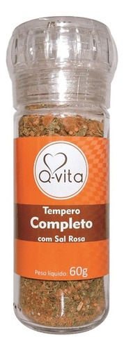 Tempero Completo Com Sal Rosa E Moedor Q-vita 60g