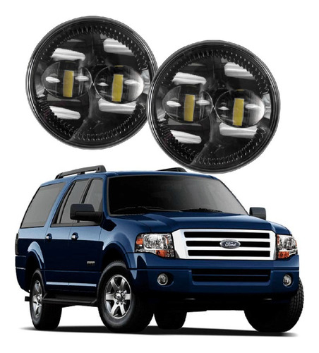 Par Faros Led Niebla Expedition Ford 2007-2014 Luz Blanca