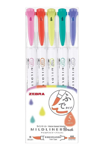 Zebra Mildliner Brush Pen - Summer Set