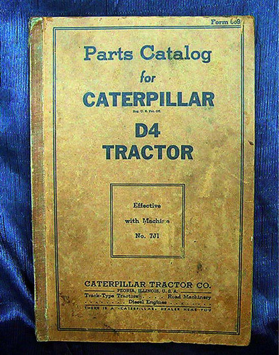 Tractor Caterpillar D4 Catalogo De Partes Y Piezas En Ingles