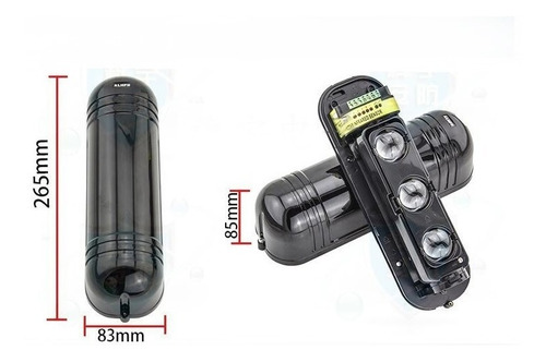 Sensor Detector Perimetral Con 3 Infrarrojo Para Alarmas Gsm