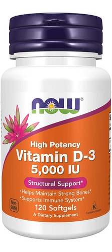 Vitamina D3 120 Caps - Now Foods - Unidad a $1558