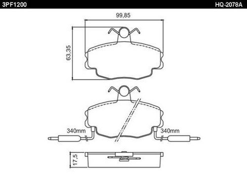 Pastillas De Freno Delantera Bendix Renault 19 Fase I 88/92