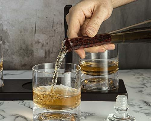 Decantador De Whisky De Bate De Béisbol Y 4 Vasos De Whisky