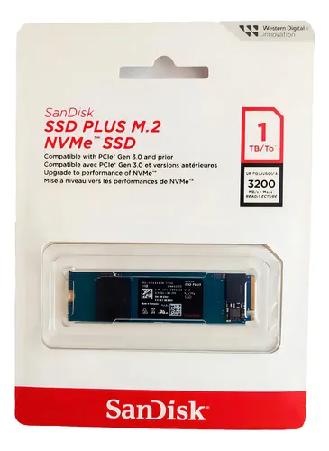 Sandisk Ssd Plus M.2 Nvme De 1 Tb Sdssda3n-1t00-g26 Pcie Gen