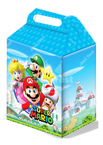 12 Cajas Cajitas Dulceras Mario Bros Artículo Fiesta Mar0h1