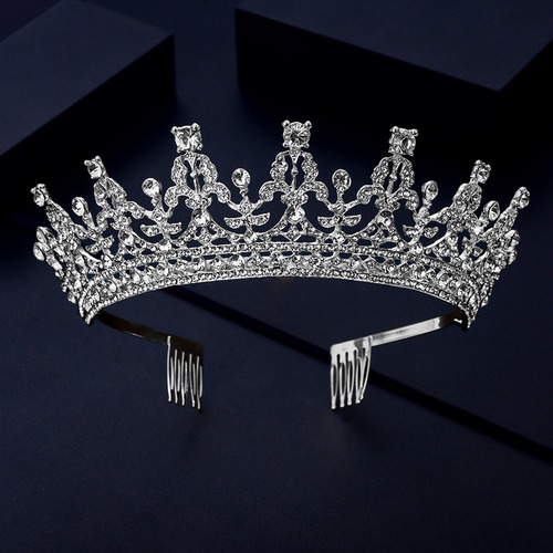 Corona De Princesa Reina Tiara Con Peine Cristal Rhinestone