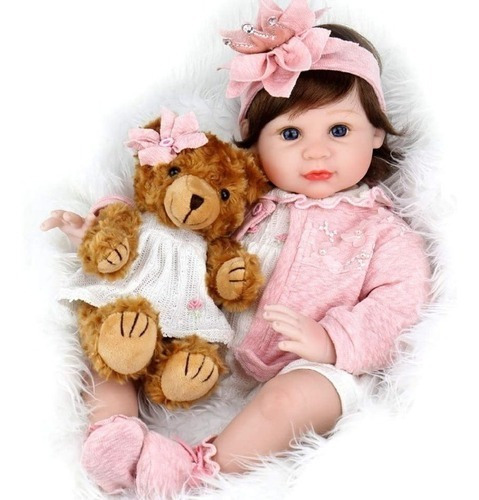 Bebe Reborn Muñeca Real 55 Cm Cuerpo Algodon