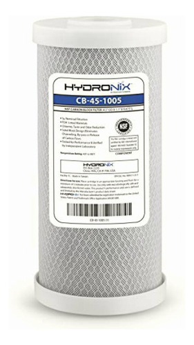 Hydronix Cb-45-1005 Nsf Carbon Block Filter 4.5 Od X 9 7/8