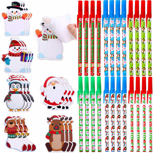 18 Pieza Cuaderno Navidad Set Muñeco Nieve Note 24 Memo