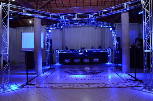 Treliças Kit Trave Box Truss Q20 Aço 2,75x3,5m Curva