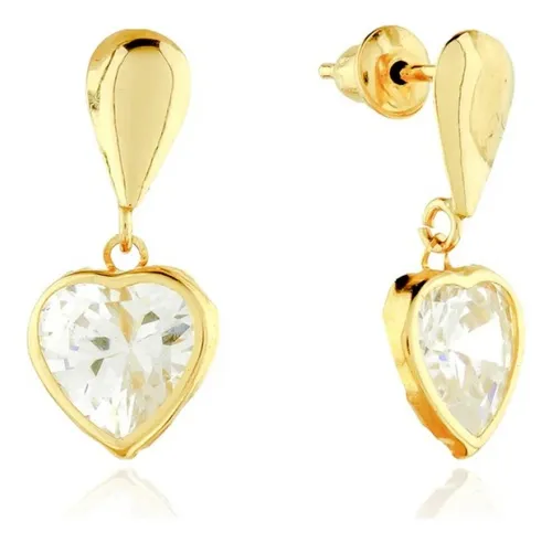 comprar Brincos Coração Joia Clássica E Elegante Em Ouro 18k 750