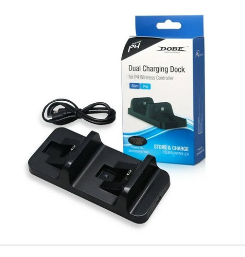 Imagen 7 de 10 de Base Cargador Doble Para Joystick Ps4 Alternativo