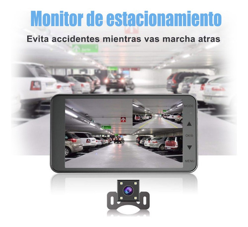 Vídeo Cámara Automóvil Dual Dvr Testigo Visión Nocturna Hd