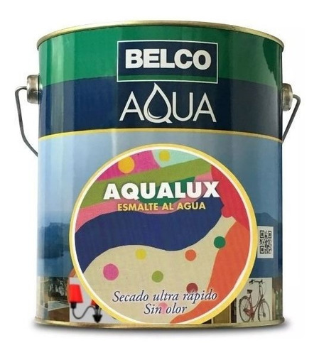 Pintura Esmalte Belco Al Agua Aqualux 3.6 Lt - Ynter