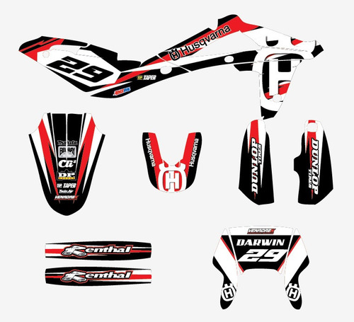 Calcoma Las Stickers Husqvarna Tc 2010