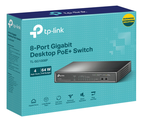 Switch Tp-link Tl-sg1008p 8 Puertos 1000mbps 4 Port Poe