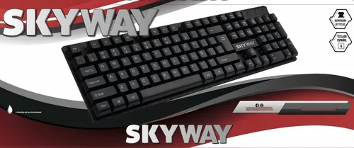 comprar Teclado Oficina Home Office Usb Impermeable Español Skyway Teclado Negro Idioma Español Latinoamérica
