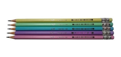 Lapiz Grafito Trabi De Resina Pastel Hb X5u - Libreria Jr