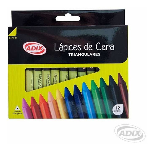 Lápices De Cera Triangular Adix / Matekid´s