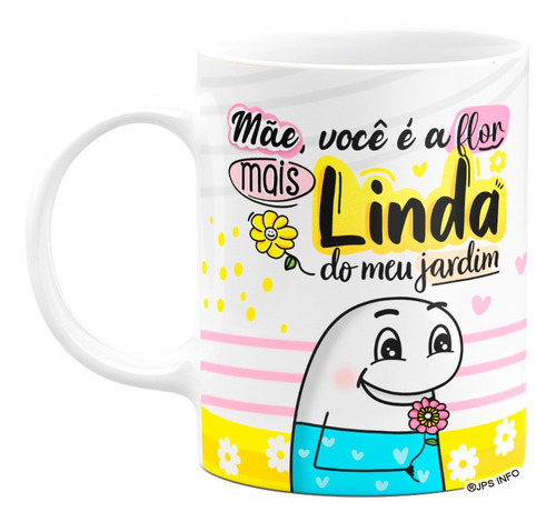 Caneca Flork Mães - Flor De Jardim - Branca