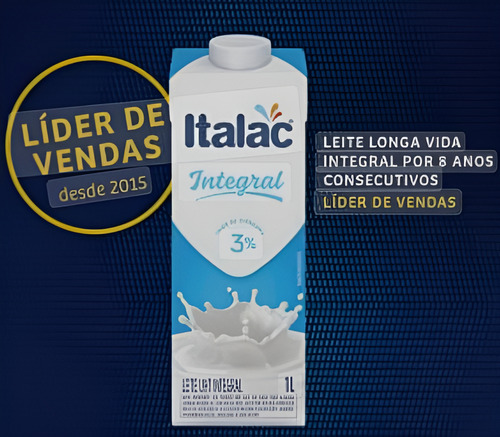 Leite Longa Vida Integral Italac 1l Kit C/06 Unid-gamer