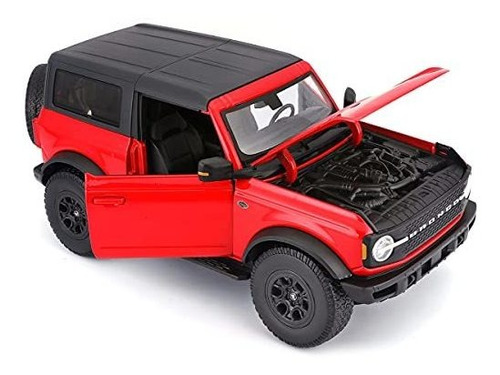 Maisto Diecast Cars 2021 Ford Bronco Wildtrak Red Con Dc7z4