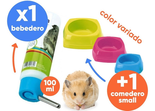 Bebedero Hamster Sirio Ruso Roedores Savic 100ml Agua Biba