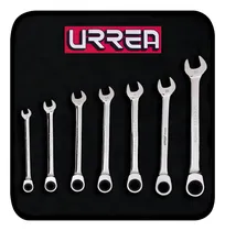Comprar Juego De 7 Llaves Combinadas De Matraca Métricas Acero Urrea Color Plateado