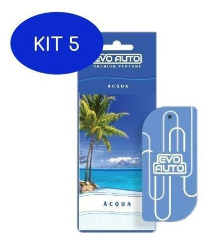 Kit 5 Aromatizante Automotivo Evo Auto Premium