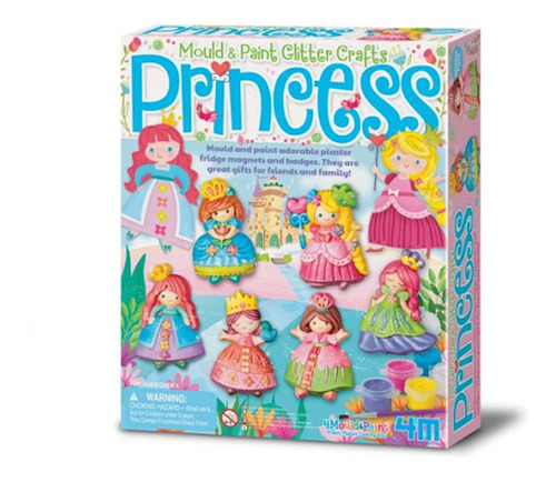 Mould & Paint / Glitter Princess 4m Moldea Y Pinta Princesas