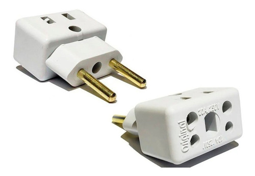 Adaptador Tomada 3 Pinos P/ 2 Benjamin 10 E 20 Amperes